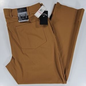 NEW Callaway Mens 40x30 Golf Pants Active Waistband Flex Opti-Dri Brown NWT